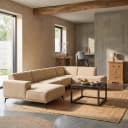 Leeds Chaise L - 2,5 - Ottoman R - City 120 Beige - Tower Living