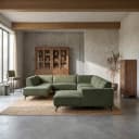 Leeds Chaise R - 2,5 - Ottoman L - City 355 Bottle Green - Tower Living