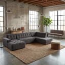 Memphis Chaise L - 3-Sitzer - Ottoman R - Haga 16 charcoal - Tower Living