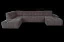 Memphis Chaise R - 3-Sitzer - Ottoman L - Haga 16 charcoal - Tower Living