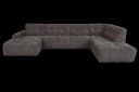 Memphis Chaise L - 3-Sitzer - Ottoman R - Haga 16 charcoal - Tower Living