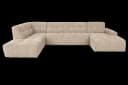 Memphis Chaise R - 3-Sitzer - Ottoman L - Haga 30 beige - Tower Living