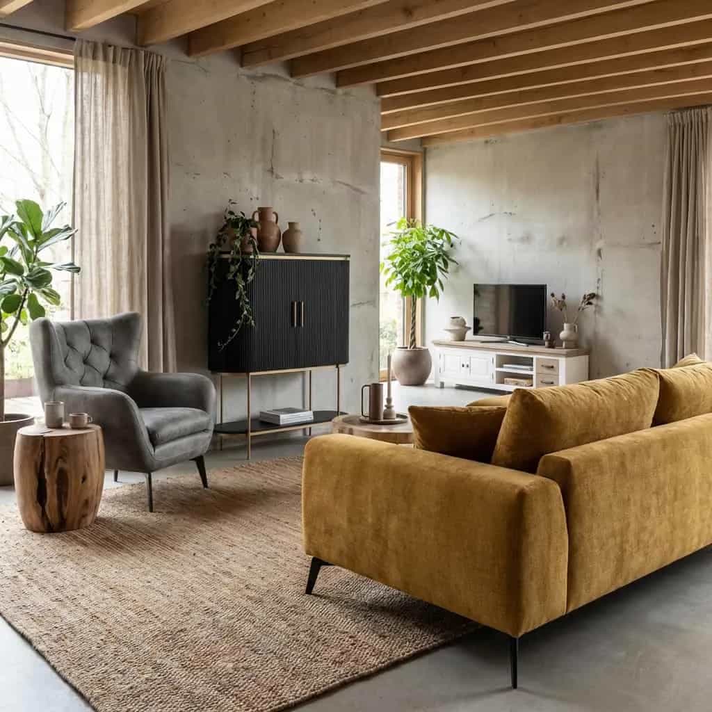 Nottingham 2 5-AR + Chaiselongue L - Adore 015 Gelb Orange