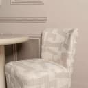 Esszimmerstuhl Lorain beige graffic auf Rollen - Richmond Interiors