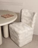 Esszimmerstuhl Lorain beige graffic auf Rollen - Richmond Interiors