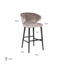 Barstuhl Indigo Khaki Samt - Richmond Interiors