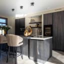 Barstuhl Indigo Khaki Samt - Richmond Interiors