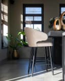 Barstuhl Indigo Khaki Samt - Richmond Interiors