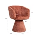 Esszimmerstuhl Madeline Blush Fusion Swivel - Richmond Interiors