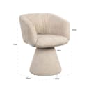 Esszimmerstuhl Madeline cremefarben Unicorn Swivel - Richmond Interiors