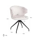 Esszimmerstuhl Milly Cream Fusion Swivel - Richmond Interiors