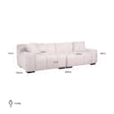 Sofa Charelle in hübscher Cremefarbe - Richmond Interiors