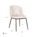 Esszimmerstuhl Elvi Niagara beige feuerhemmend (2er-Set) - Richmond Interiors