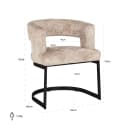 Ellis lovely beige dining chair - Richmond Interiors