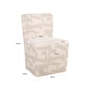 Esszimmerstuhl Lorain beige graffic auf Rollen - Richmond Interiors