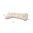 Sofa Pandora beige angora lounge links - Richmond Interiors