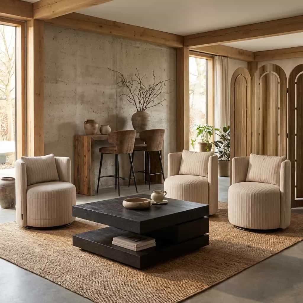 Couchtisch Oakura black 90×90