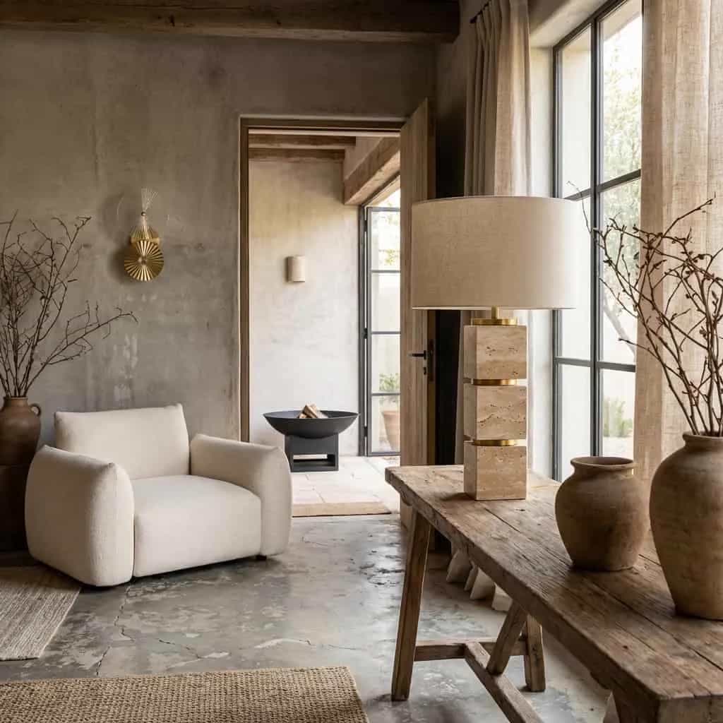 Tischlampe Jaella beige