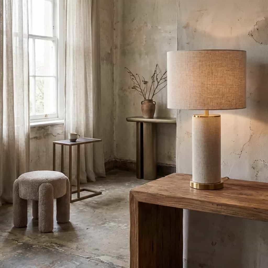 Tischlampe Joline beige
