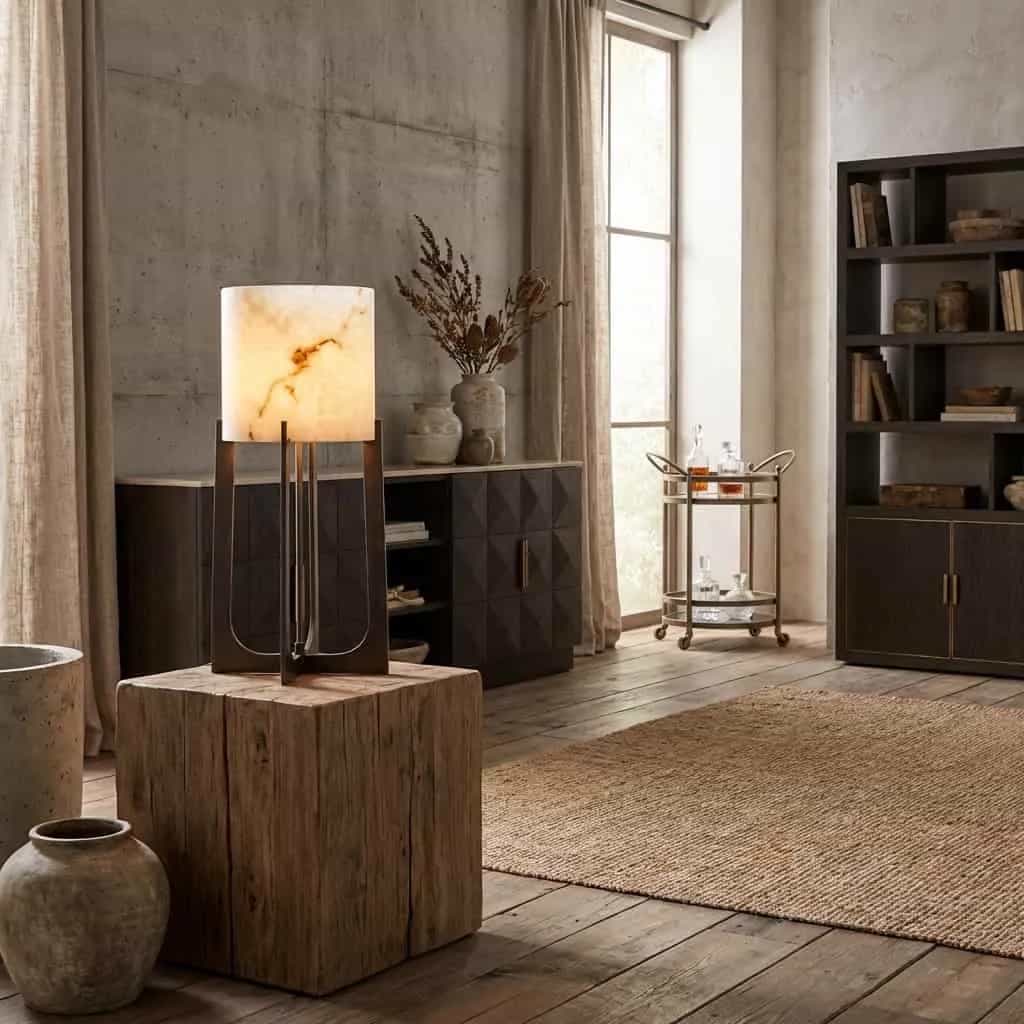 Tischlampe Loura Bronze klein