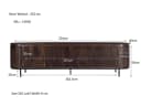TV-Möbel Noor Walnuss 210 cm - Livingfurn