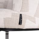 Esszimmerstuhl Rochenne beige graffic drehbar auf Rollen - Richmond Interiors