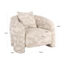 Lounge-Sessel Tuscany beige graffic - Richmond Interiors
