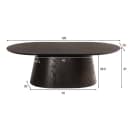 Couchtisch Novero Espresso Oval 120 cm - Livingfurn
