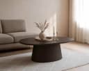 Couchtisch Novero Espresso Oval 120 cm - Livingfurn