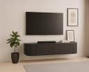 TV-Möbel Novero Espresso, schwebend, 140 cm - Livingfurn