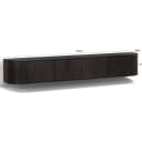 TV-Möbel Novero Espresso, wandmontiert, 220 cm - Livingfurn