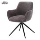 Fondo Armlehnstuhl - Stoff Mona 464 Cement Grey (drehbar) - Tower Living