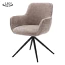 Fondo Armlehnstuhl - Stoff Mona 120 Taupe (drehbar) - Tower Living