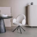 Imola Armlehnstuhl - Stoff Ascot 1 White (drehbar) - Tower Living