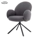 Imola Sessel - Stoff Ascot 5 Anthrazit (drehbar) - Tower Living