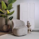 Belvi Sessel - Stoff AJ3019-11 Beige (drehbar) - Tower Living