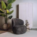 Belvi Sessel - Stoff AJ3019-20 Dunkelgrau (drehbar) - Tower Living