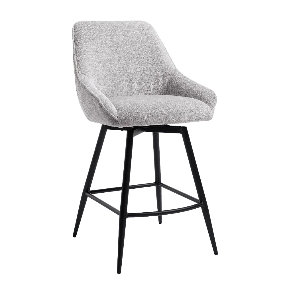 Trino Barhocker - Stoff Trenza 08 Oyster (drehbar) - Tower Living