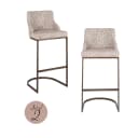 Barhocker Bolton natur geo (2er Set) - Richmond Interiors
