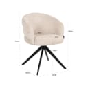 Esszimmerstuhl Serenity Niagara Beige Drehstuhl feuerhemmend - Richmond Interiors