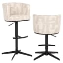 Barstuhl Cheyenne beige graffic drehbar - Richmond Interiors