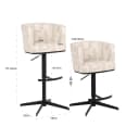 Barstuhl Cheyenne beige graffic drehbar - Richmond Interiors