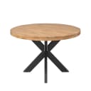 Runder Esstisch Dakota Natur-Mangoholz 110 cm - Starfurn