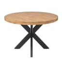 Runder Esstisch Dakota Natur-Mangoholz 120 cm - Starfurn