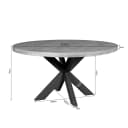 Runder Esstisch Dakota Natur-Mangoholz 150 cm - Starfurn