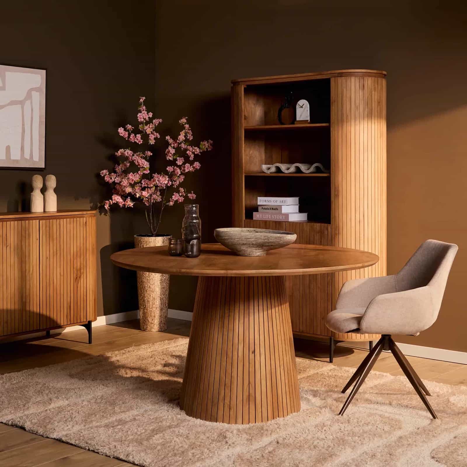 Runder Esstisch Solana Natur-Mangoholz 150 cm