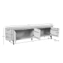 TV-Möbel Solana Sand Mangoholz 210 cm - Starfurn