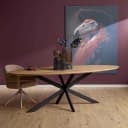 Ferris Eiche Esstisch | Oval 280 cm | Natur - Starfurn