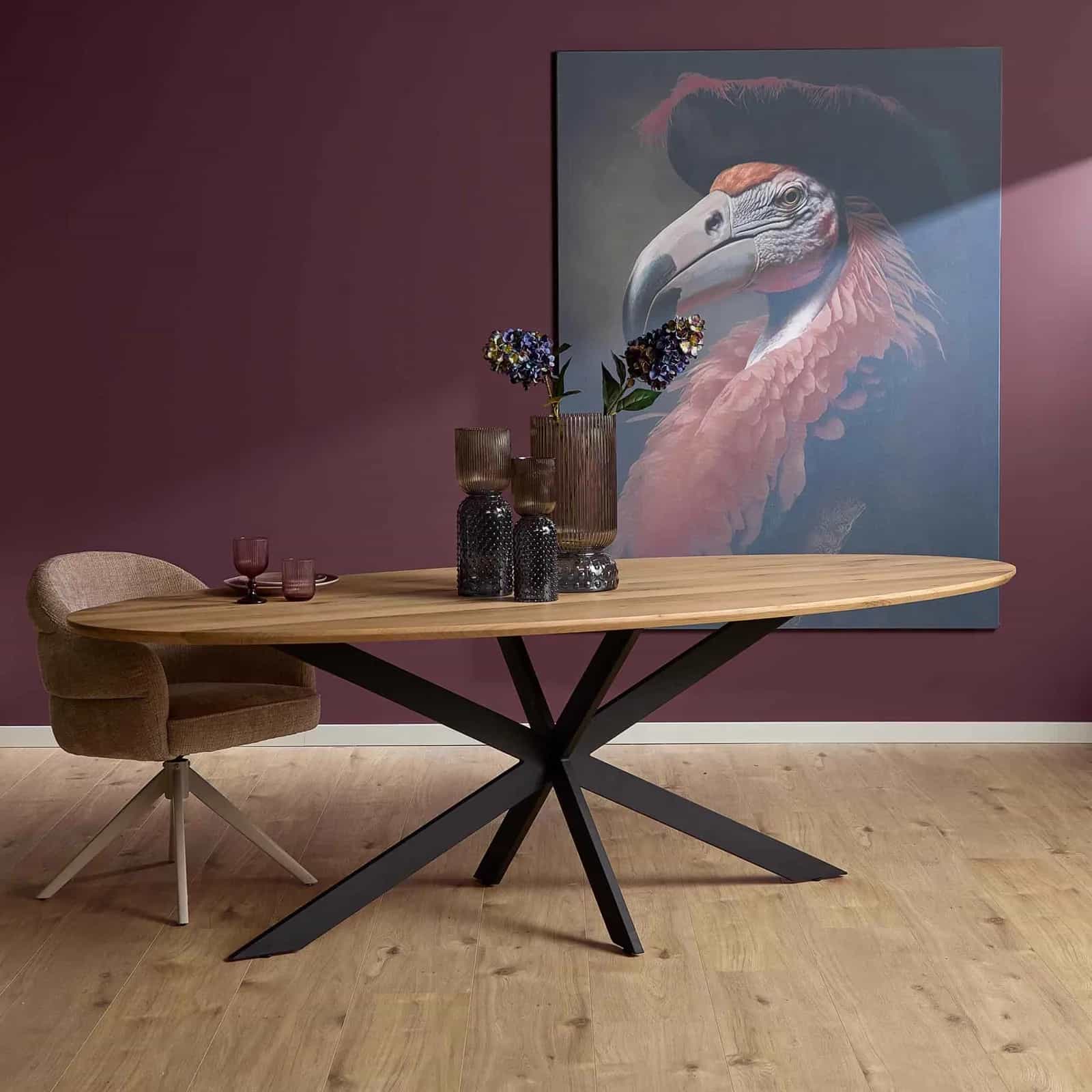 Ferris Eiche Esstisch | Oval 180 cm | Natur