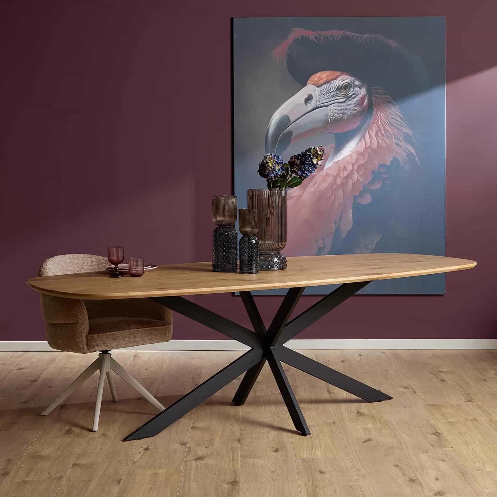 Ferris Eiche Esstisch | Dänisch Oval 200 cm | Natur